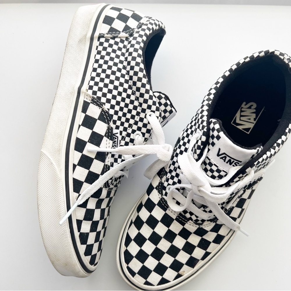 Vans Kids Checkerboard Black and White Sneakers - Picture 5 of 8